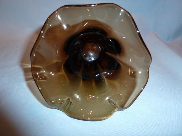 DUNCAN MILLER AMETHYST RUFFLE TOP VASE RARE COLOR