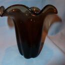 DUNCAN MILLER AMETHYST RUFFLE TOP VASE RARE COLOR