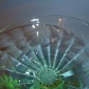 BEAUTIFUL GREEN DEPRESSION ETCHED FOOTED SHERBETS SET OF TWO (2)