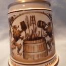 VINTAGE GERMAN SCHLOSSBRAUEREI MAXLRAIN, BAVARIA LIDDED .5L BEER STEIN