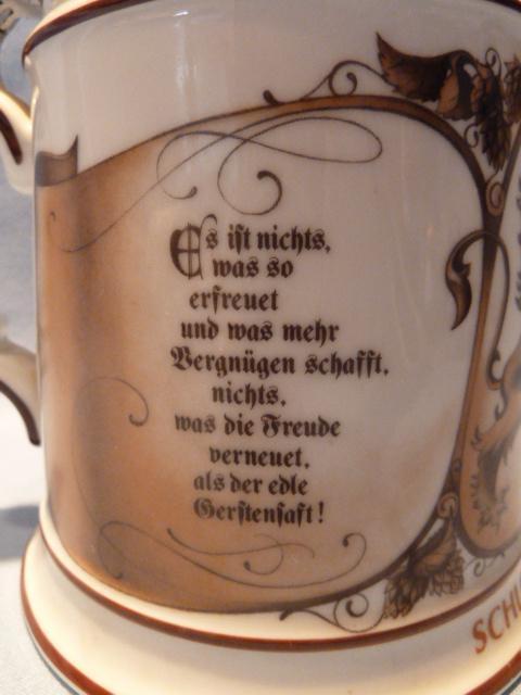 VINTAGE GERMAN SCHLOSSBRAUEREI MAXLRAIN, BAVARIA LIDDED .5L BEER STEIN