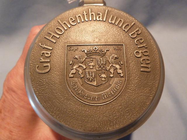 VINTAGE GERMAN SCHLOSSBRAUEREI MAXLRAIN LIDDED BEER STEIN