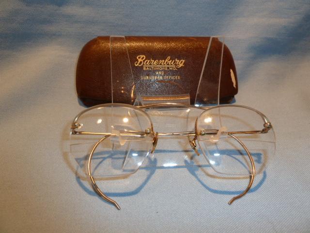 VINTAGE 12K GOLD FILLED BIFOCAL WIRE RIM GLASSES IN ORIG CASE