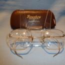 VINTAGE 12K GOLD FILLED BIFOCAL WIRE RIM GLASSES IN ORIG CASE