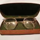 VINTAGE 12K GOLD FILLED BIFOCAL WIRE RIM GLASSES IN ORIG CASE