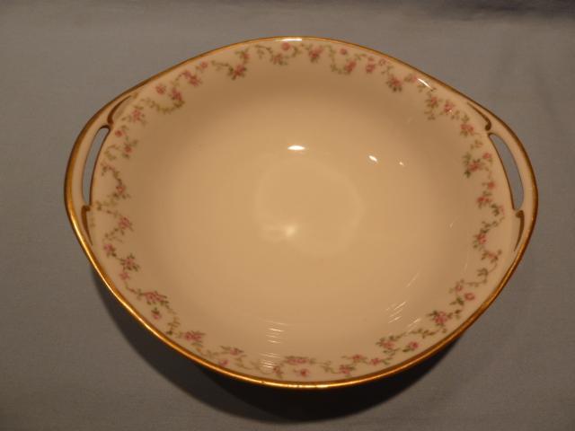 HAVILAND CHINA ROSE OPEN HANDLE VEGETABLE BOWL