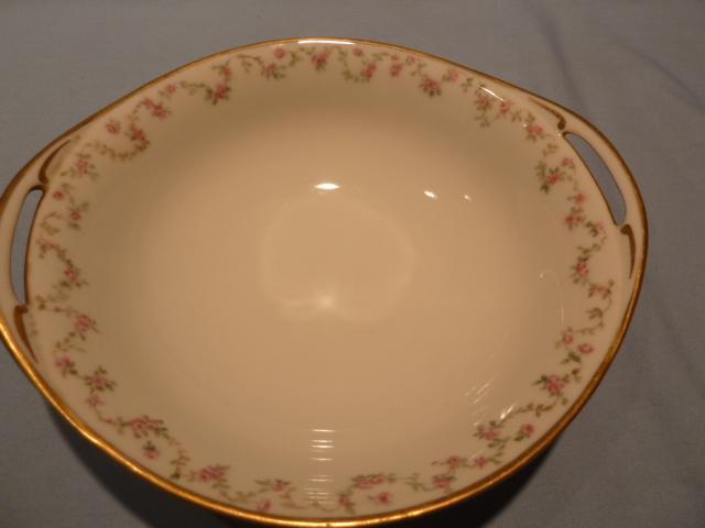 HAVILAND CHINA ROSE OPEN HANDLE VEGETABLE BOWL