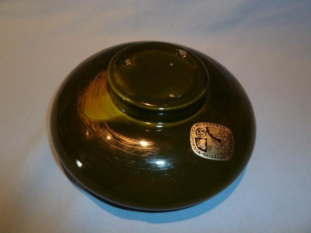 FREEMAN & MCFARLIN CALIFORNIA POTTERY GREEN DECO PLANTER