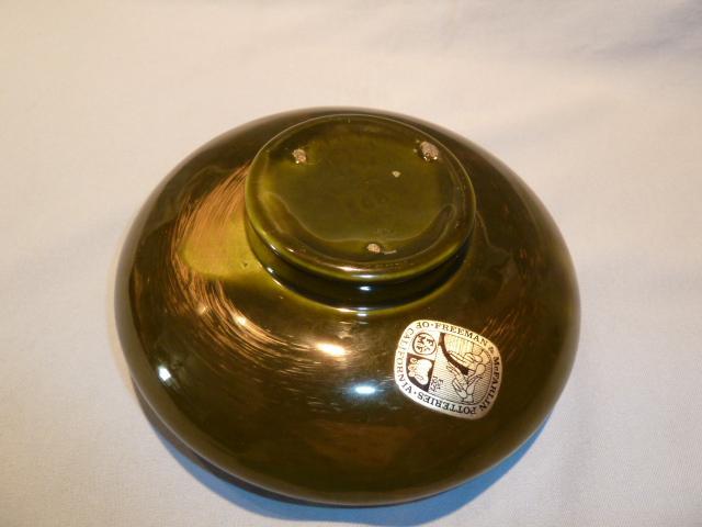 FREEMAN & MCFARLIN CALIFORNIA POTTERY GREEN DECO PLANTER