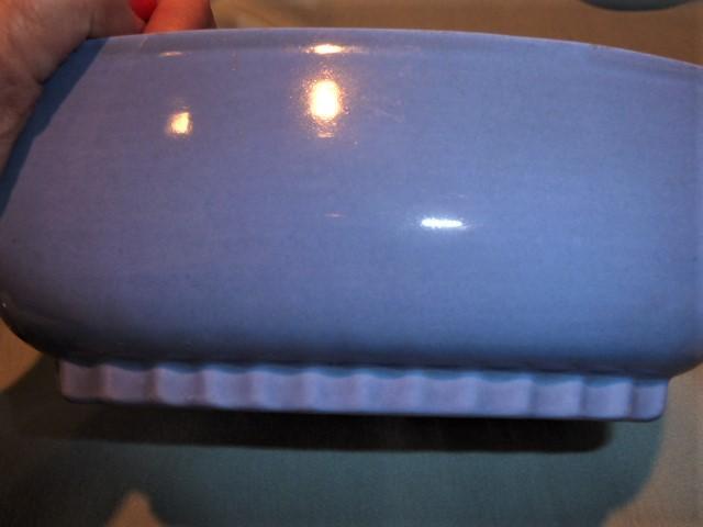 Hall China Delphinium Blue Refrigerator Left Over Covered Dish Montgomery Ward