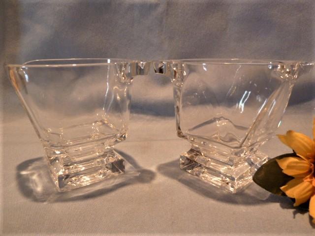 FOSTORIA TRANSITION CRYSTAL CREAM AND SUGAR