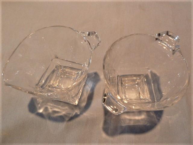 FOSTORIA TRANSITION CRYSTAL CREAM AND SUGAR