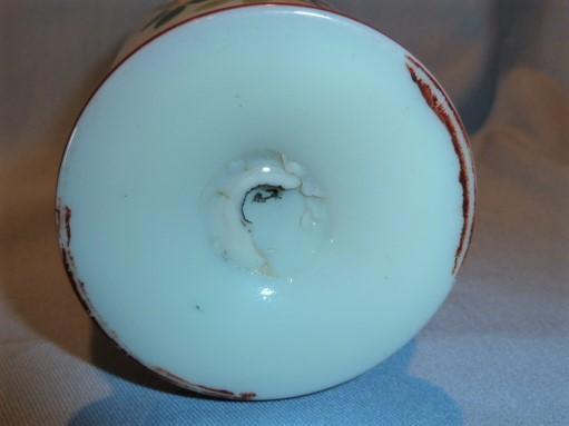 BEAUTIFUL AND RARE BRISTOL HAND PAINTED SCENE RUFFLE TOP VASE