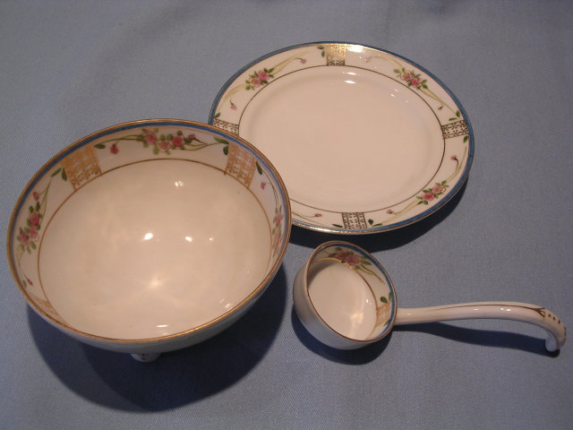 NIPPON THREE PIECE MAYO SET, DISH, UNDERPLATE AND SPOON