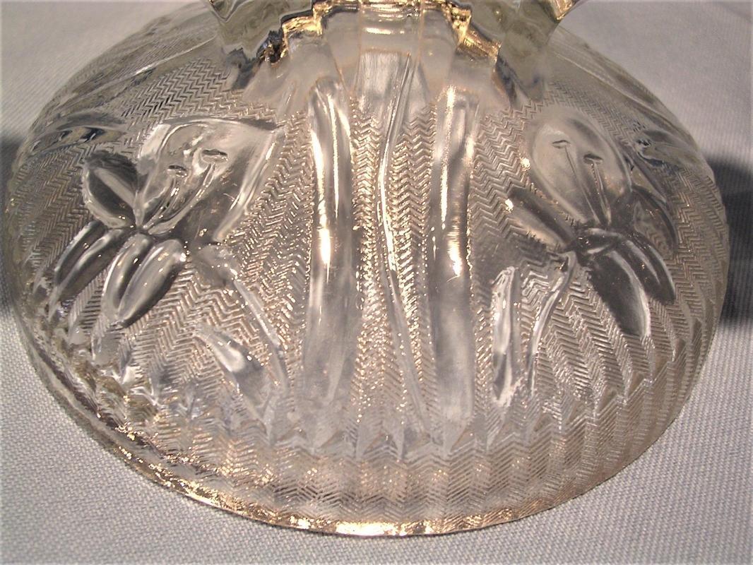 JEANNETTE IRIS & HERRINGBONE PAIR DOUBLE LIGHT CANDLESTICKS