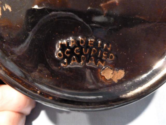 OCCUPIED JAPAN CHOCOLATE BROWN POTTERY SINGLE SERVE TEAPOT TEA POT