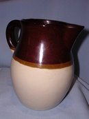 ROBINSON RANSBOTTOM ROSEVILLE POTTERY BROWN AND TAN 1 QT PITCHER