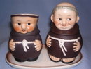 GOEBEL 4 PIECE FRIAR TUCK SUGAR, CREAMER AND TRAY SET