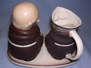 GOEBEL 4 PIECE FRIAR TUCK SUGAR, CREAMER AND TRAY SET