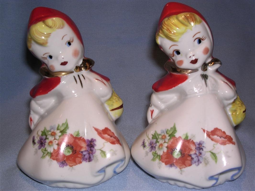 HULL LITTLE RED RIDING HOOD 5 1/2 INCH SALT AND PEPPER SET