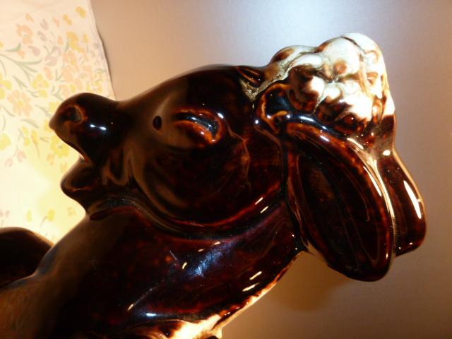 USA POTTERY BROWN DONKEY PLANTER