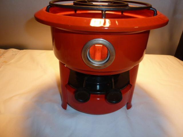 Antique Dutch ORIGINAL HALLER RED Enamelware stove kerosene fuel 1 burner