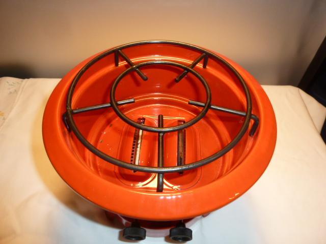 Antique Dutch ORIGINAL HALLER RED Enamelware stove kerosene fuel 1 burner