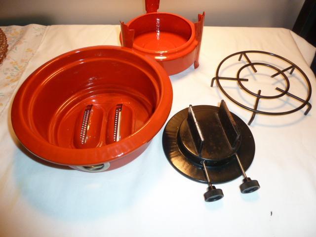 Antique Dutch ORIGINAL HALLER RED Enamelware stove kerosene fuel 1 burner