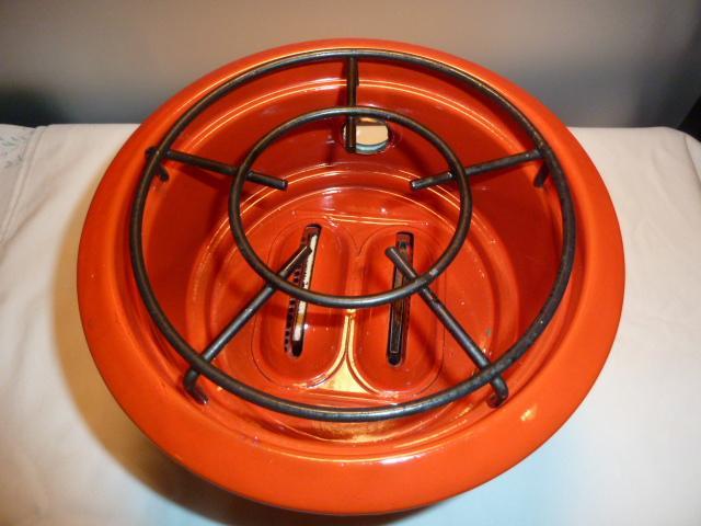 Antique Dutch ORIGINAL HALLER RED Enamelware stove kerosene fuel 1 burner