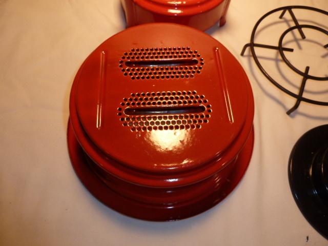 Antique Dutch ORIGINAL HALLER RED Enamelware stove kerosene fuel 1 burner