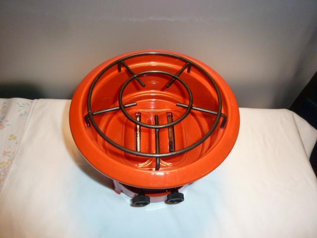Antique Dutch ORIGINAL HALLER RED Enamelware stove kerosene fuel 1 burner