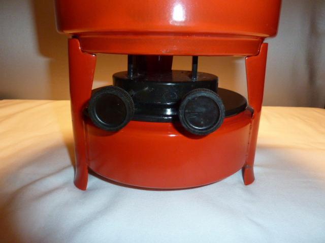 Antique Dutch ORIGINAL HALLER RED Enamelware stove kerosene fuel 1 burner