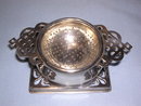ENGLISH SILVER PLATE 2 PIECE TEA STRAINER