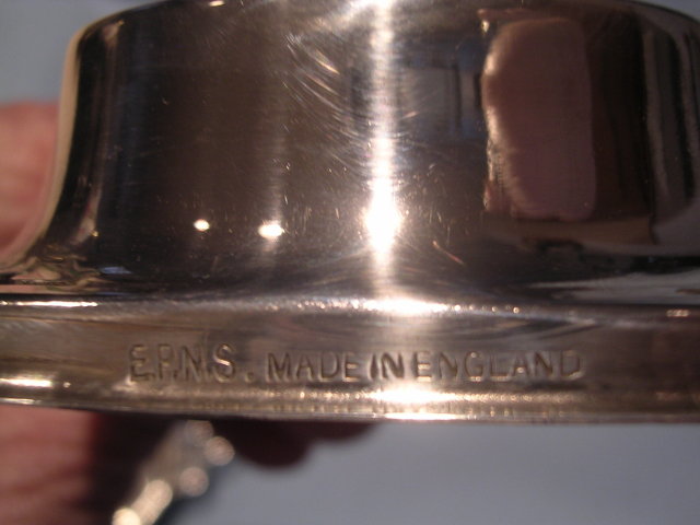 ENGLISH SILVER PLATE 2 PIECE TEA STRAINER