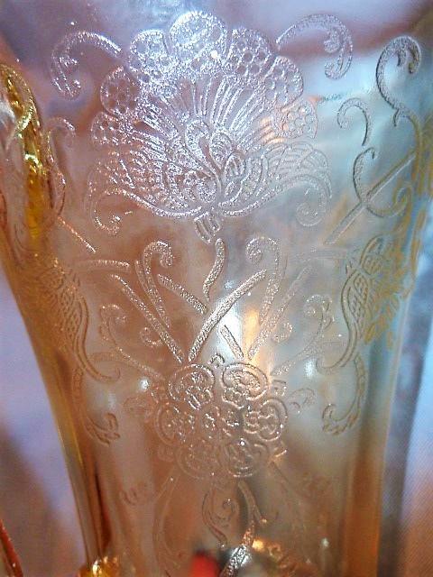 YELLOW Depression Glass FLORENTINE POPPY #2 PITCHER