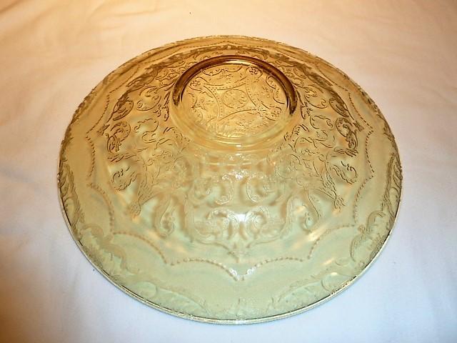 VINTAGE MADRID AMBER DEPRESSION GLASS LOW CONSOLE BOWL BY FEDERIAL GLASS