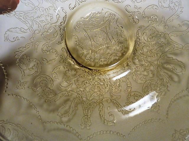 VINTAGE MADRID AMBER DEPRESSION GLASS LOW CONSOLE BOWL BY FEDERIAL GLASS