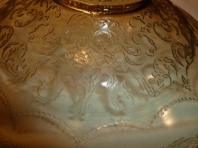 VINTAGE MADRID AMBER DEPRESSION GLASS LOW CONSOLE BOWL BY FEDERIAL GLASS