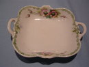 HANDPAINTED NIPPON SQUARE FLORAL HANDLED SMALL DISH