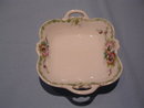 HANDPAINTED NIPPON SQUARE FLORAL HANDLED SMALL DISH