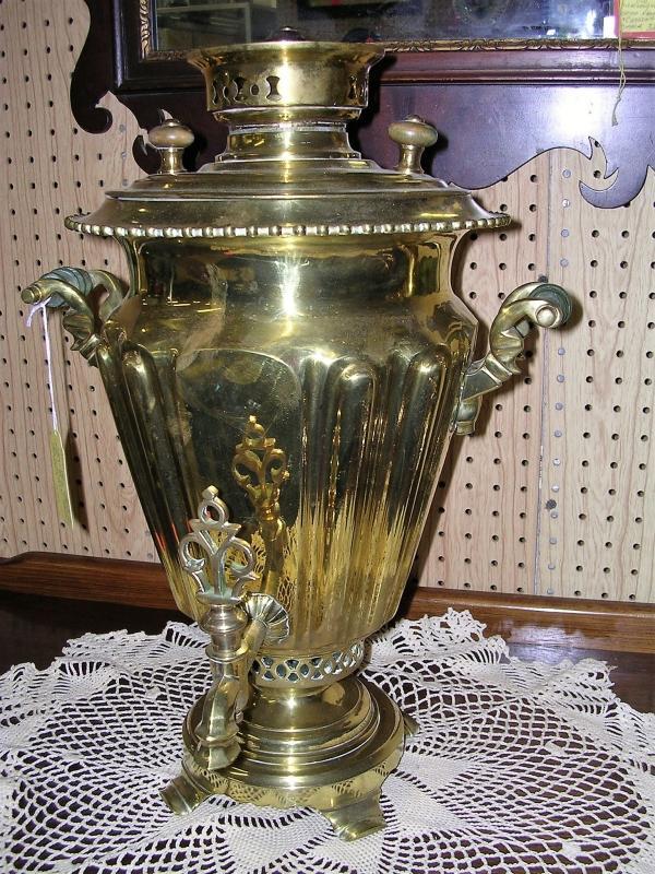 BEAUTIFUL ANTIQUE RUSSIAN WINE GLASS SAMOVAR