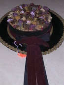 BAVARIAN HAT WALL HANGING VELVET and FLORAL