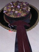 BAVARIAN HAT WALL HANGING VELVET and FLORAL