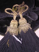 BAVARIAN HAT WALL HANGING BLACK AND GREEN VELVET