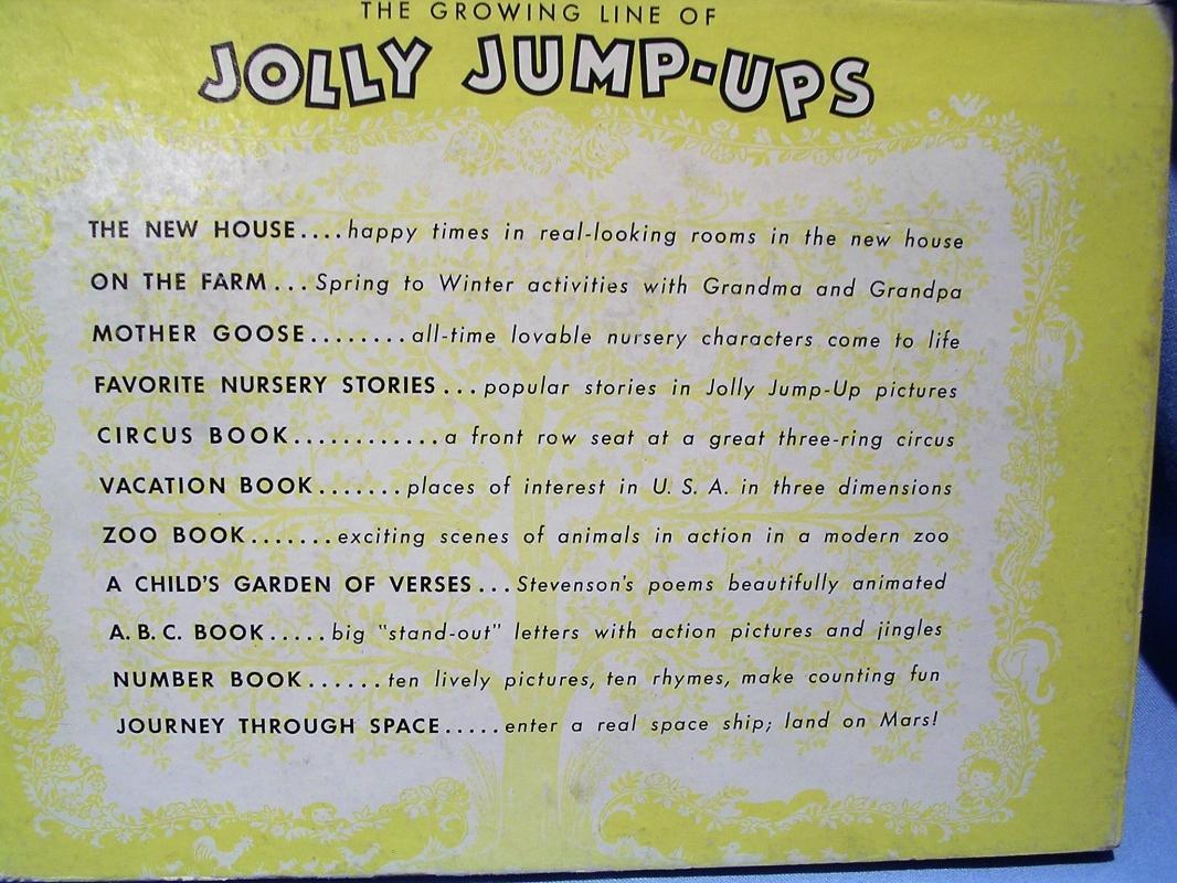CHILDRENS JOLLY JUMP-UPS FAVORITE NURSERY STORIES 1942