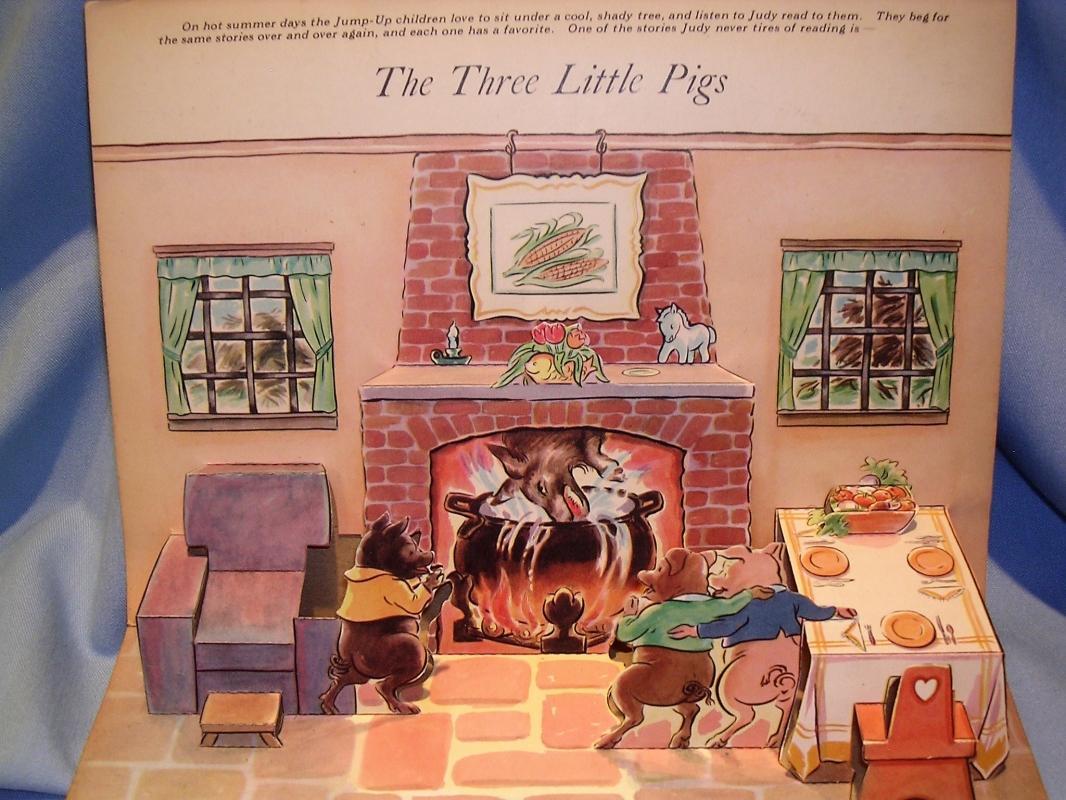 CHILDRENS JOLLY JUMP-UPS FAVORITE NURSERY STORIES 1942