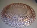 WATERFORD WAFFLE PINK DEPRESSION 9 5/8 INCH DINNER PLATE