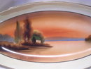 NORITAKE LAKE SCENE 7 PIECE CELERY DISH AND MATCHING SALTS