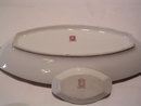 NORITAKE LAKE SCENE 7 PIECE CELERY DISH AND MATCHING SALTS