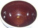 LARGE BROWN POTTERY MIXING BOWL